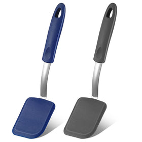 Yetene gray two-pack silicone spatula turner for gentle flipping and nonstick protection.