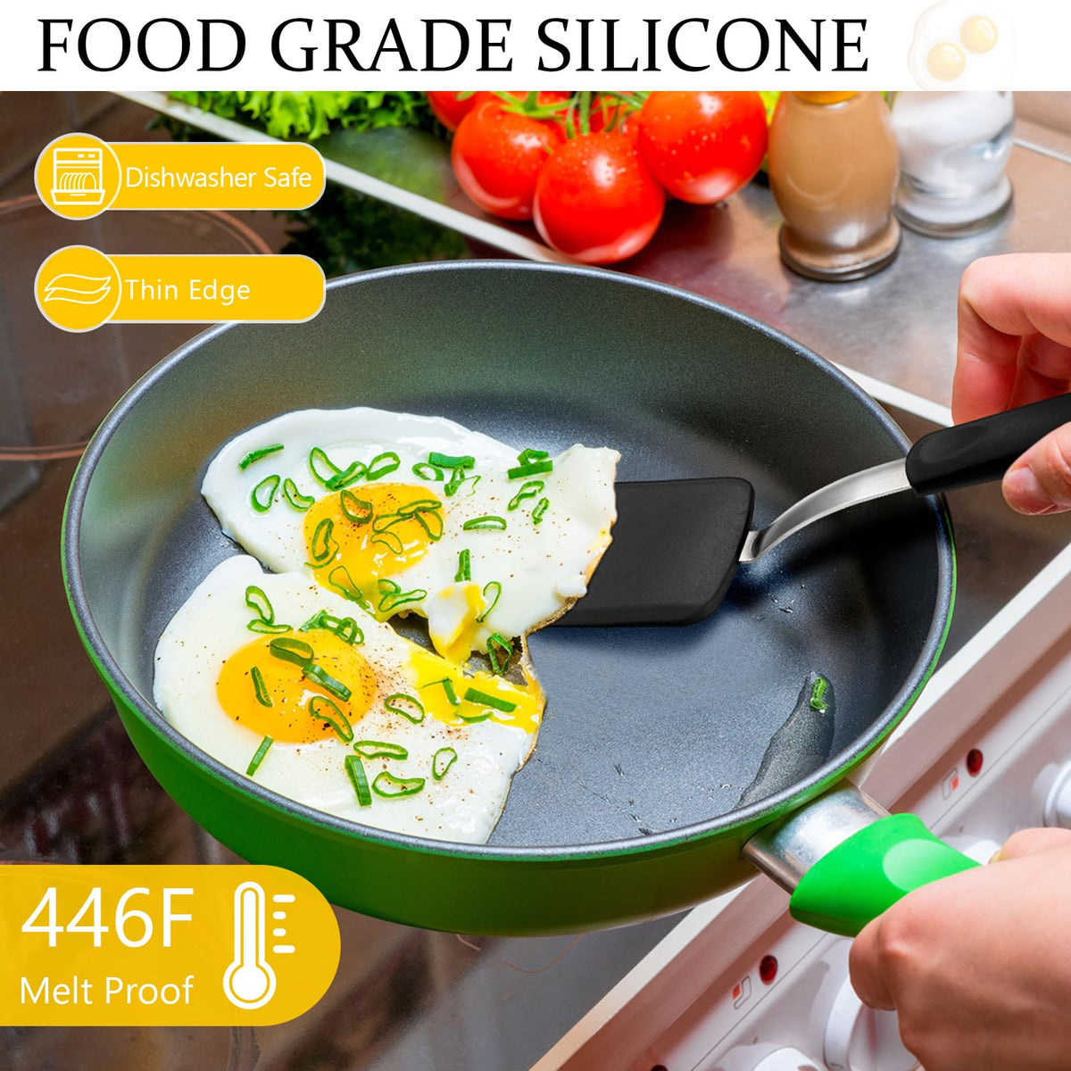 Yetene silicone spatula suitable for lifting brownies and cookies without breaking.