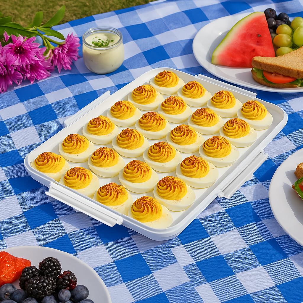 YETESON multipurpose finger-food tray stores eggs and cookies