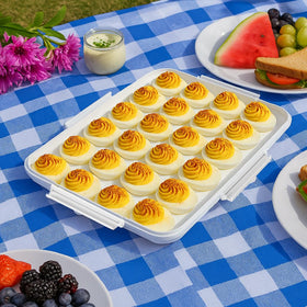YETESON multipurpose finger-food tray stores eggs and cookies