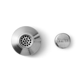 YETI stainless steel lid, dishwasher safe for quick cleanup.