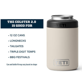 YETI Colster double-wall vacuum insulation preserves chill.