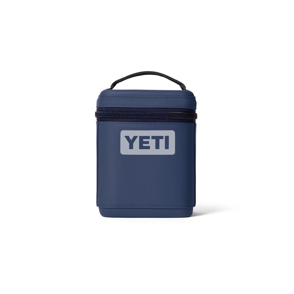 YETI Daytrip 2L soft cooler in classic navy, front view, keeps snacks fresh on trips