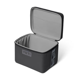 YETI Daytrip 9L Charcoal open top shows easy access for snacks.