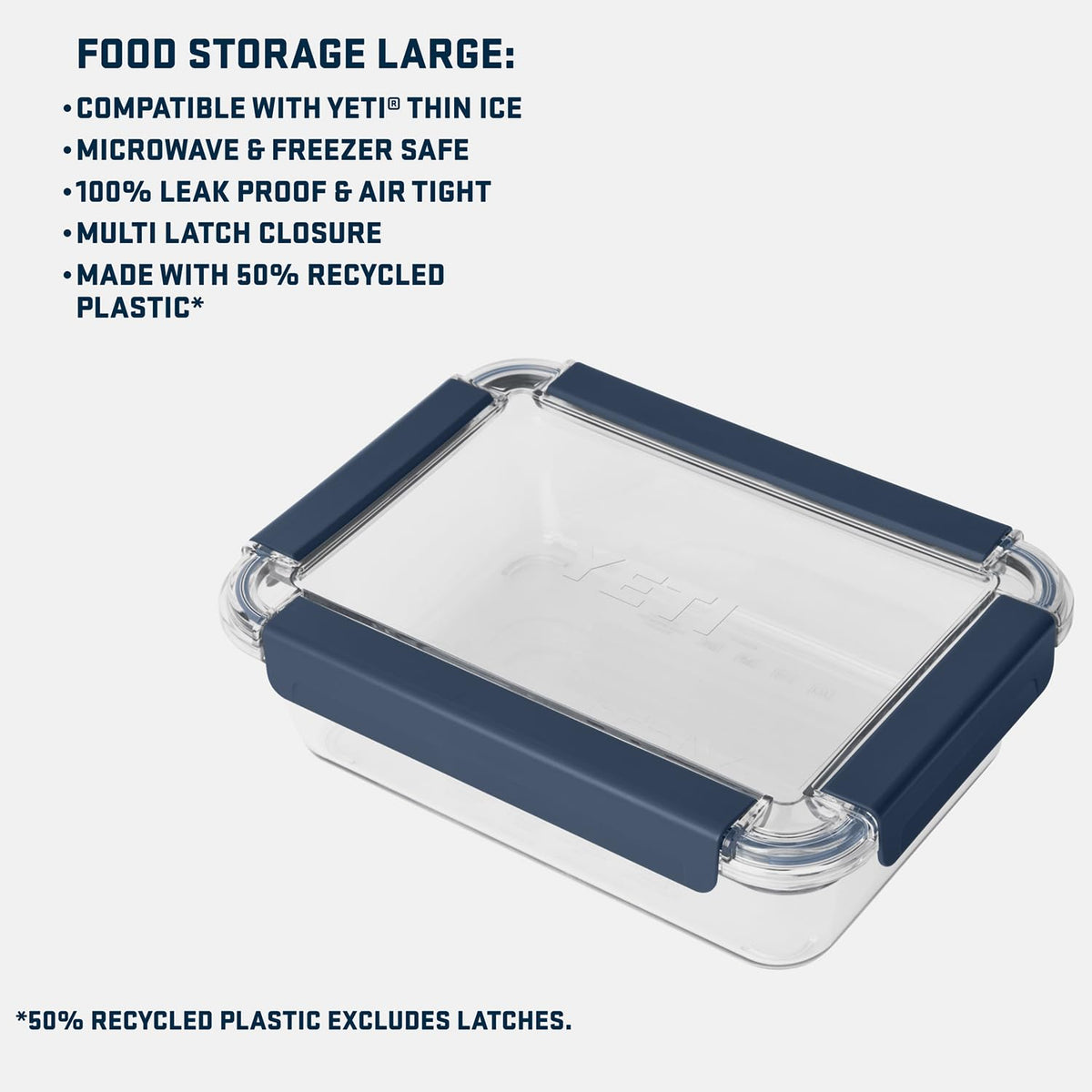 YETI Large Food Storage is freezer-safe for bulk meal prep on trips