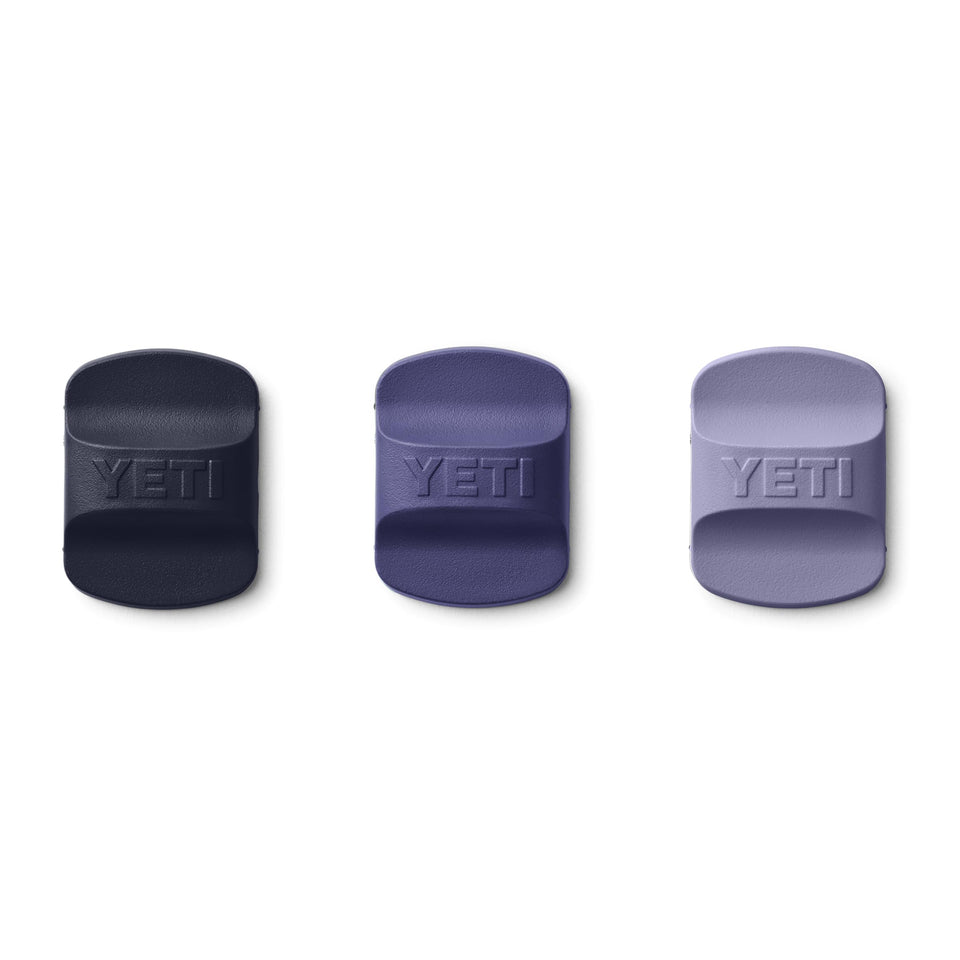 YETI Magslider 3 Pack Moon Dust navy lid close-up showing secure spill-free seal