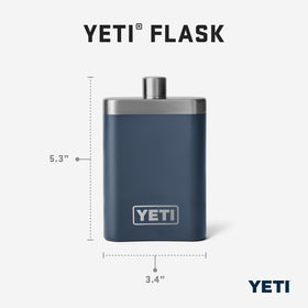 YETI pocket-size adventure flask fits compact carry.