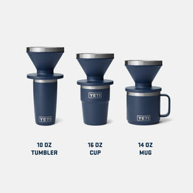 YETI Pour Over accessory with Duracoat finish resists fading and cracking