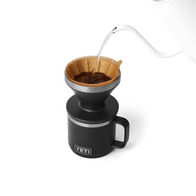 YETI Pour Over Accessory on Rambler cup allows hot, consistent pours