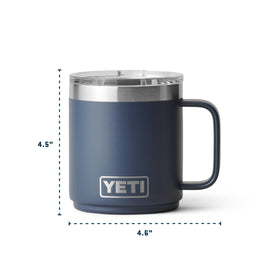 YETI Rambler 10 oz mug with MagSlider lid, spill-conscious design.