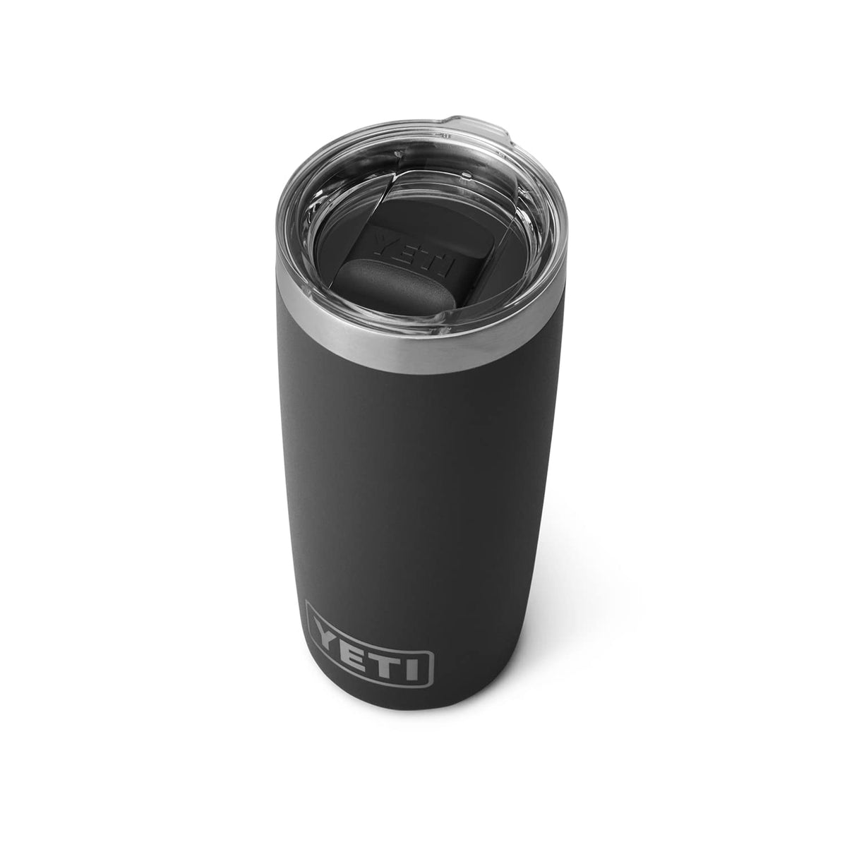 YETI Rambler 10-oz stainless steel tumbler keeps hot or cold drinks on the move.