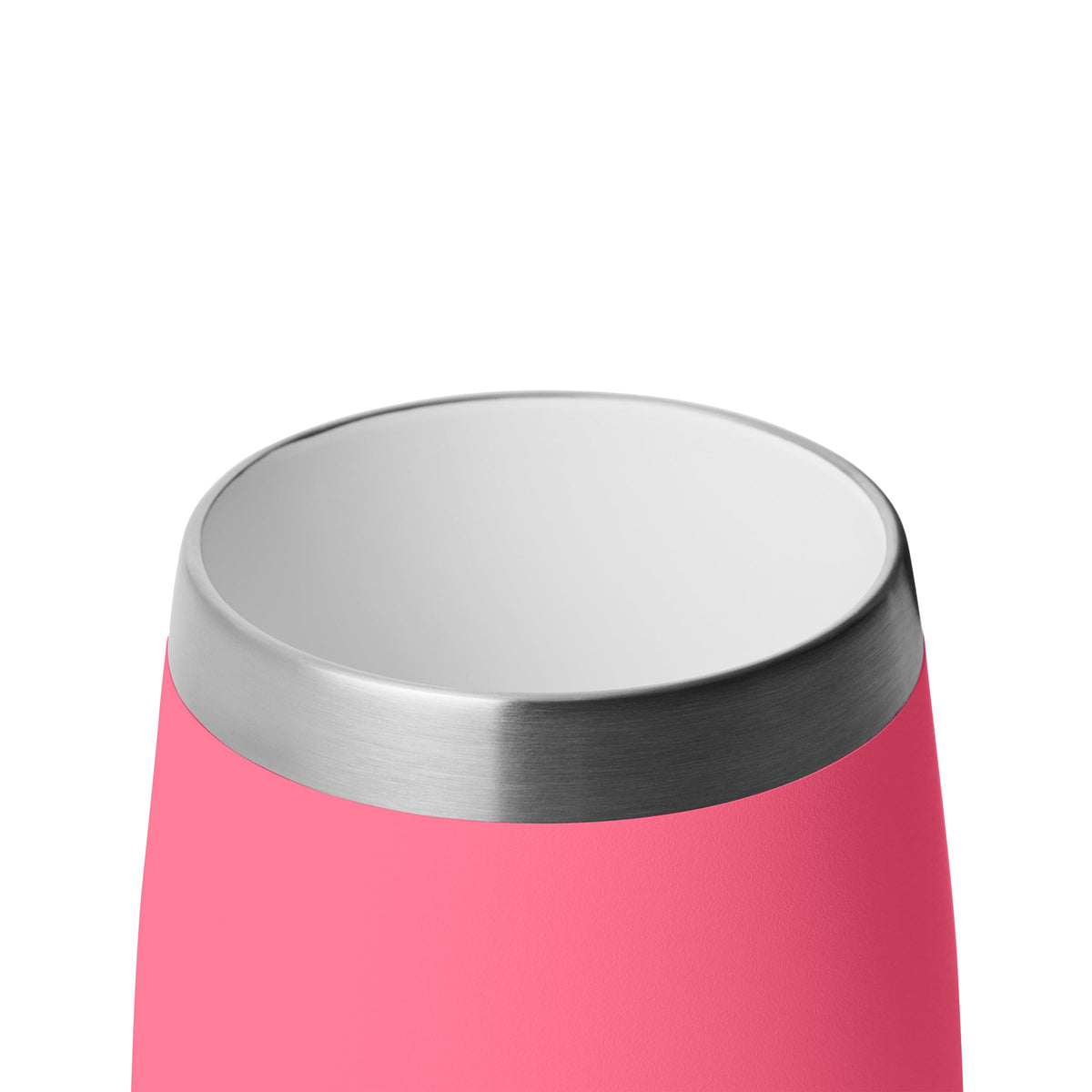 YETI Rambler 10 oz Wine Ceramic Lined Tumbler Tropical Pink closeup lid ideal for portable wine