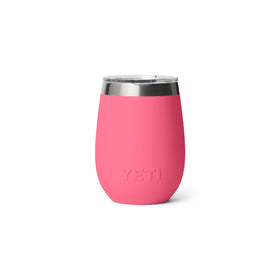 YETI Rambler 10 oz Wine Ceramic Lined Tumbler Tropical Pink top-down view easy to pour and enjoy