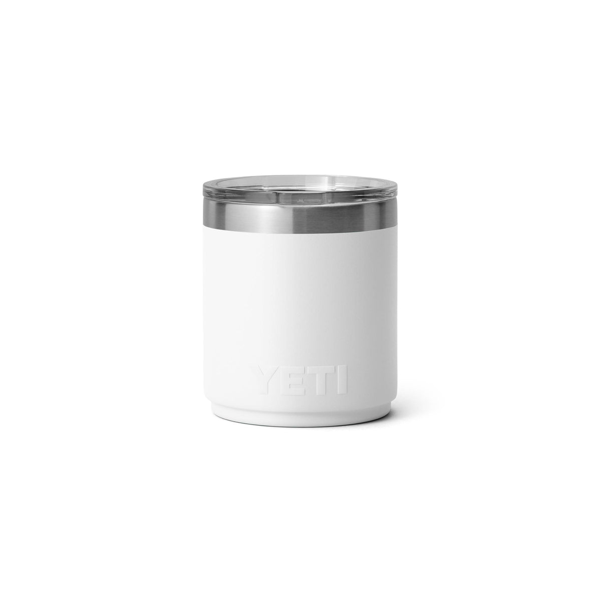 YETI Rambler 10oz shown in a cupholder for travel-friendly use.