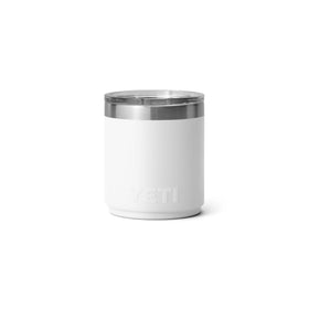 YETI Rambler 10oz shown in a cupholder for travel-friendly use.