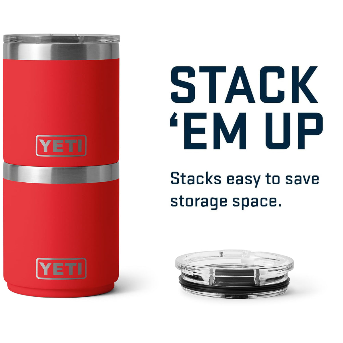 YETI Rambler 10 oz ceramic-lined lowball 2.0 rugged durability angled view