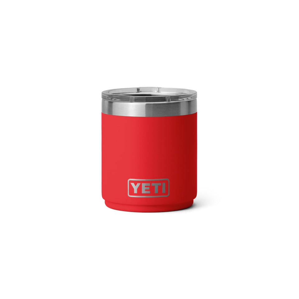 YETI Rambler 10 oz ceramic-lined lowball 2.0 body in Rescue Red for durable use