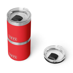YETI Rambler 10 oz ceramic-lined lowball 2.0 Rescue Red top view