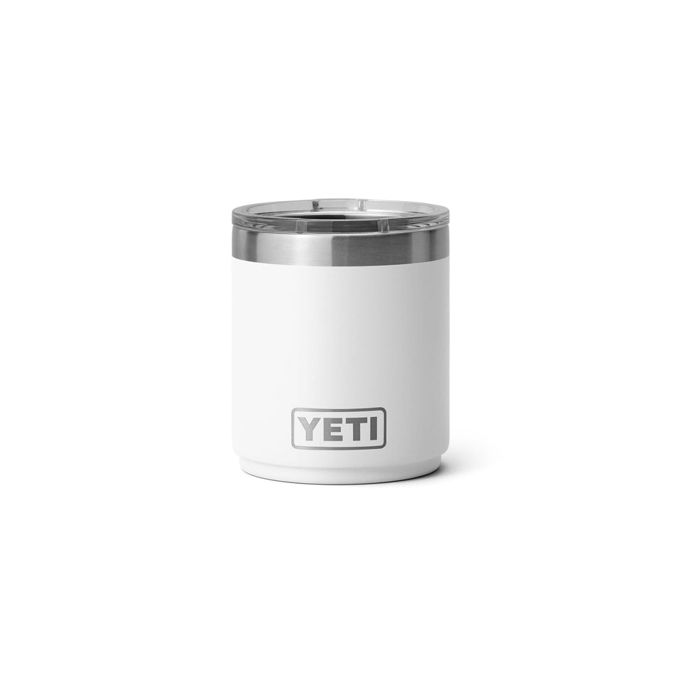 YETI Rambler 10oz Ceramic Lined Lowball 2.0 in white, showcasing a clean interior for pure sipping.