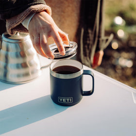 YETI Rambler mug is dishwasher safe for simple cleanup after adventures.