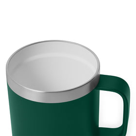 Dishwasher-safe YETI Rambler mug for simple cleaning after use.