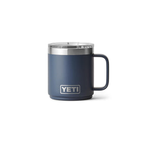 YETI Rambler 10 oz mug with MagSlider lid shows magnetic seal for convenient one-handed sipping