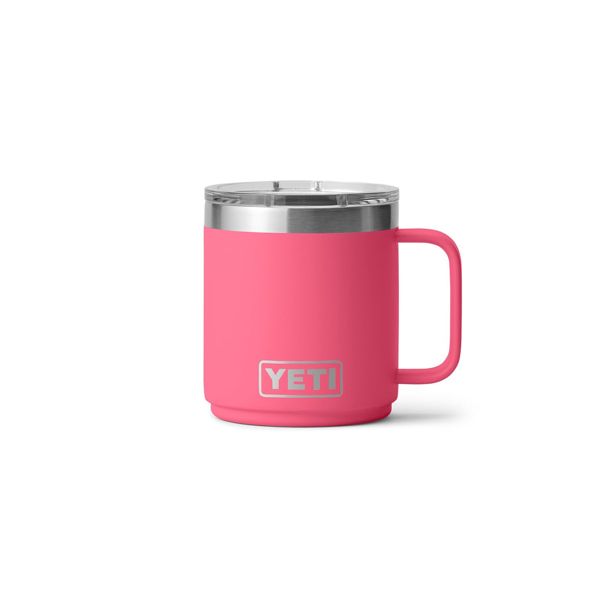 YETI Rambler mug stacked view, space-saving design for travel and storage.