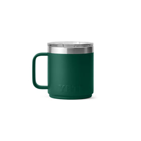 Stacked Rambler mugs demonstrate space-saving storage capability.