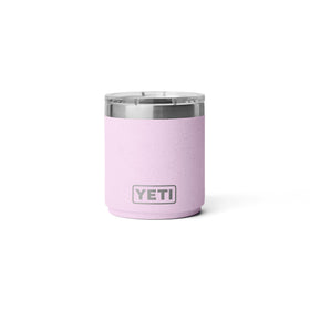 YETI Rambler 10 oz Lowball 2.0 front view in Cherry Blossom for hot or cold drinks.