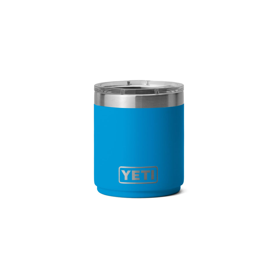 YETI Rambler 10 oz stackable lowball front view highlights compact design for easy storage.