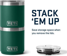 YETI Rambler 10 oz Lowball 2.0 in use beside a desk or bag
