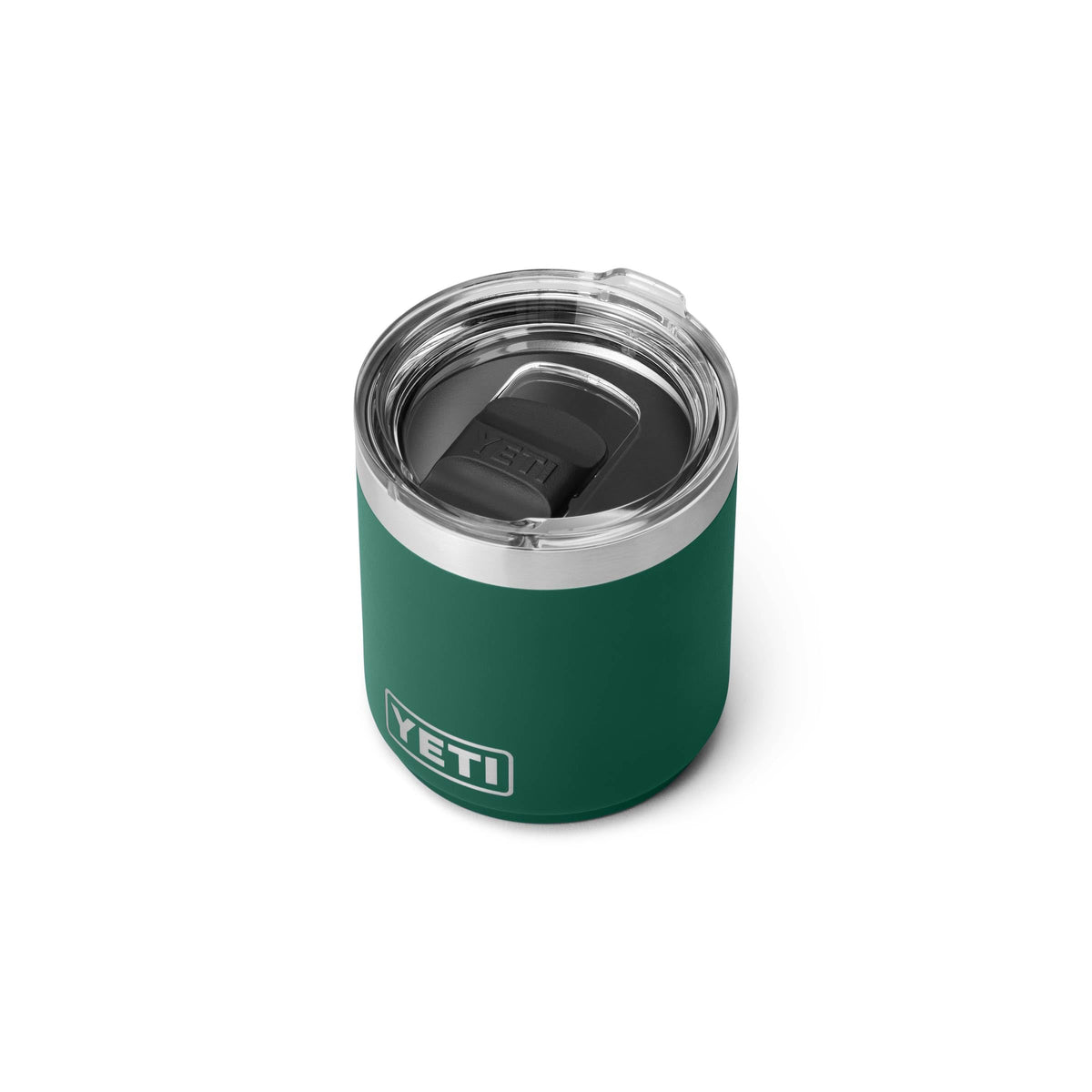 YETI Rambler 10 oz Lowball 2.0 MagSlider lid provides quick access, not leakproof