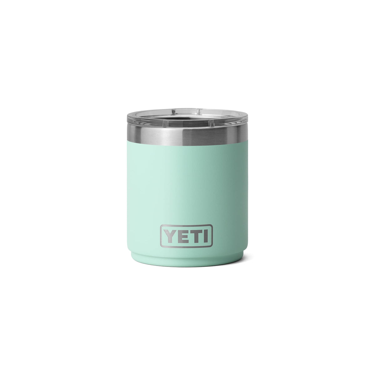 YETI Rambler 10 oz Lowball 2.0 in seafoam keeps drinks hot or cold for longer.