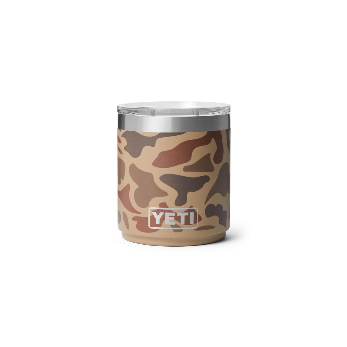 YETI Rambler 10 oz Lowball 2.0 Wetlands Camo, rugged outdoorsy look.
