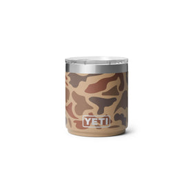 YETI Rambler 10 oz Lowball 2.0 Wetlands Camo, rugged outdoorsy look.