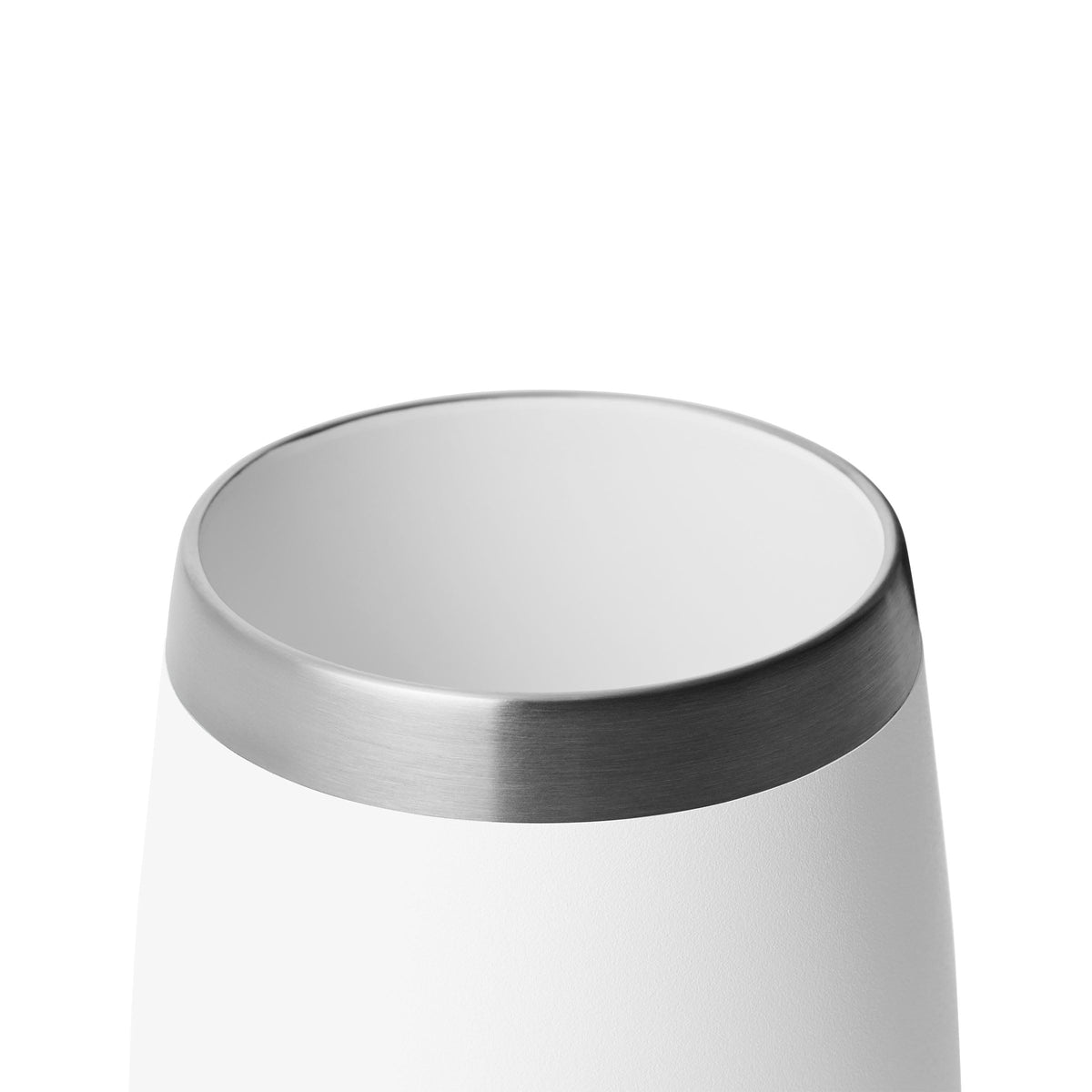 YETI Rambler 10 oz Wine Ceramic Lined Tumbler white on table with easy-clean interior