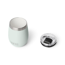 Close-up of ceramic interior in YETI Rambler 10 oz wine tumbler for flavor retention