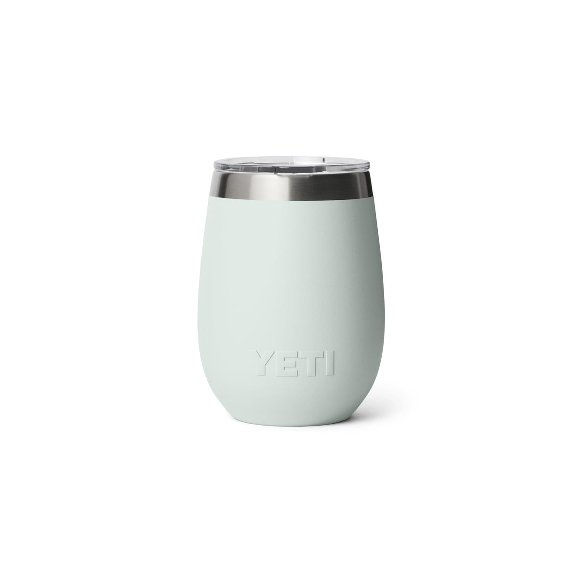 In use shot of YETI Rambler 10 oz wine ceramic liner pouring wine without spills