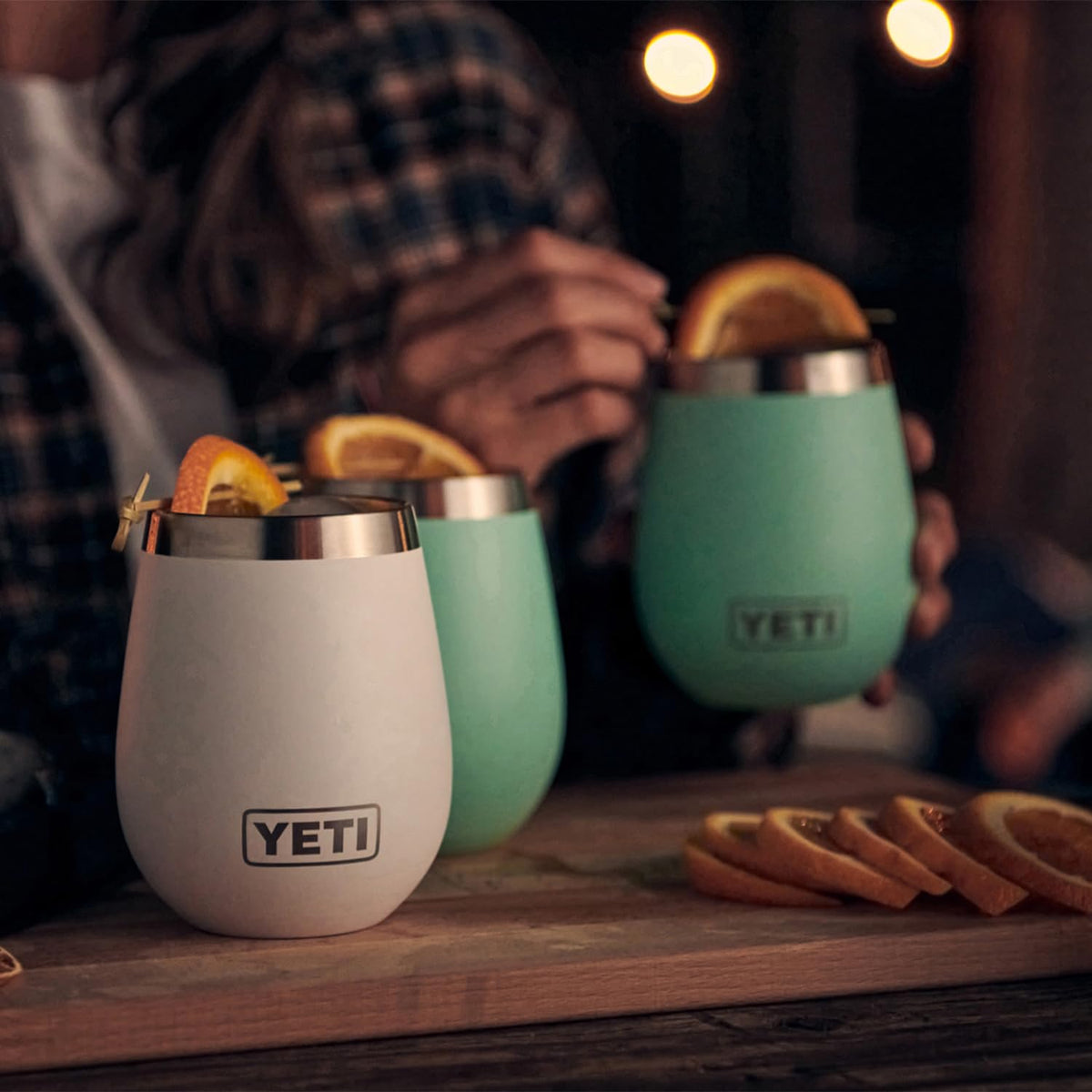 YETI Rambler black forest green color, compact outdoor-friendly size.