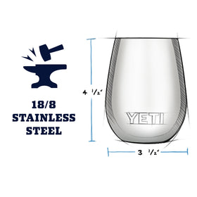 YETI Rambler Duracoat finish resists cracking, peeling, fading.