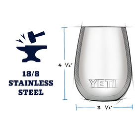 YETI Rambler 10 oz wine tumbler seafoam close-up with MagSlider lid for secure one-handed use