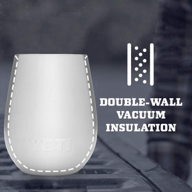 YETI Rambler 10 oz wine tumbler stainless with Duracoat finish resists wear