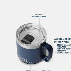 YETI Rambler 14 oz ceramic interior close-up showing smooth surface