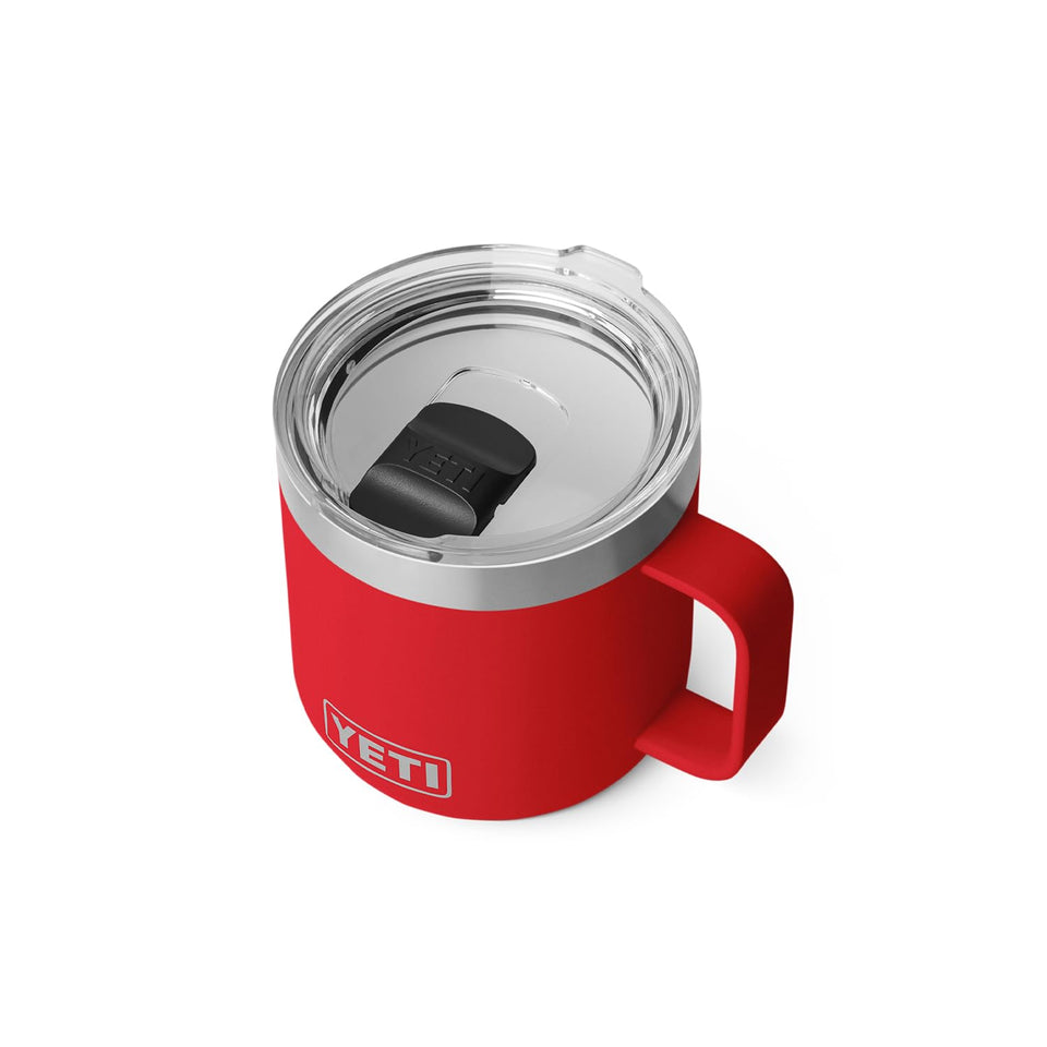 YETI Rambler 14 oz ceramic-lined mug with MagSlider lid in Rescue Red