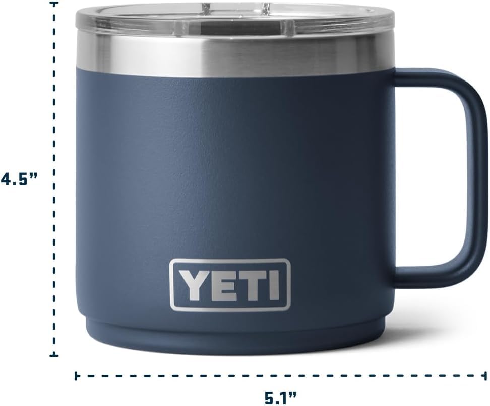 YETI Rambler MagSlider lid demonstrates secure seal for on-the-go sipping.