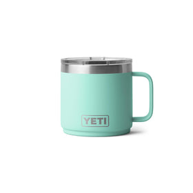 YETI Rambler 14 oz MagSlider lid seafoam ensures smooth opening and spill control
