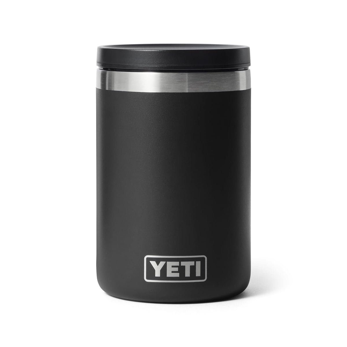 YETI Rambler 16 oz food jar lid close-up shows secure seal.
