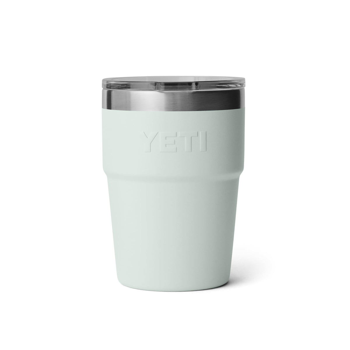 YETI Rambler 16 oz cup with cup holder compatibility for easy transport.