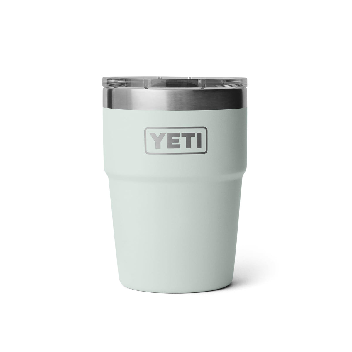 YETI Rambler 16 oz stackable cup empty for compact storage and quick stash.
