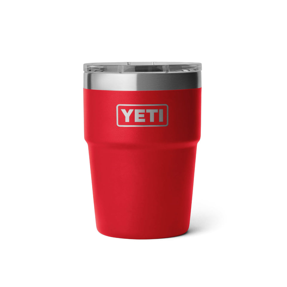 The YETI Rambler 16 oz Stackable Cup shows rugged stainless steel for daily hydration.